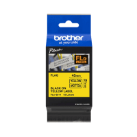 Brother FLE 6511 Original P Touch Black On Yellow Tape 21mm x 45mm