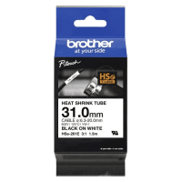 Brother HSe 261E Original Black on White Heat Shrink Label Tape 31mm x 1.5m Brother HSe 261E Original Black on White Heat Shrink Label Tape 31mm x 1.5m