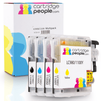 Brother LC1100 Bk C M Y Compatible Black Colour 4 Ink Cartridge Pack Brother LC1100 Bk C M Y Compatible Black Colour 4 Ink Cartridge Pack