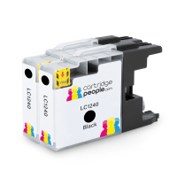 Brother LC1240BK Compatible Black Ink Cartridge TWINPACK