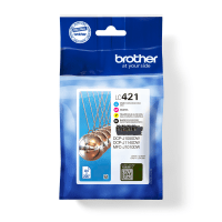 Brother LC421VAL Black and Colour Ink Cartridge 4 Pack Original Brother LC421VAL Black and Colour Ink Cartridge 4 Pack Original