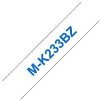 Brother MK233BZ Original P Touch Blue on White Tape 12mm x 8m