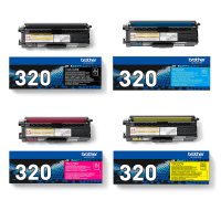 Brother TN 320BK C M Y Original Black Colour Toner Cartridge 4 Pack