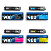 Brother TN 900 BK C M Y Original 4 Toner Cartridge Pack Brother TN 900 BK C M Y Original 4 Toner Cartridge Pack