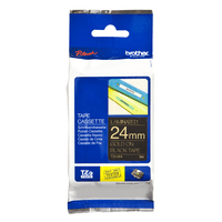 Brother TZE 354 Original P Touch Gold on Black Tape 24mm x 8m Brother TZE 354 Original P Touch Gold on Black Tape 24mm x 8m