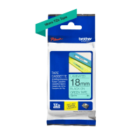 Brother TZE 741 Original P Touch Black on Green Tape 18mm x 8m