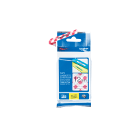 Brother TZE MPRG31 P Touch Black on Red Plastic Labelling Tape 12mm x 4m Original
