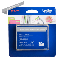 Brother TZE MQL35 Original P Touch White on Light Grey Matt Laminated Tape 12mm x 5m Brother TZE MQL35 Original P Touch White on Light Grey Matt Laminated Tape 12mm x 5m