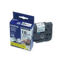 Brother TZE S241 Original P Touch Black on White Strong Adhesive Laminated Tape 18mm x 8m Brother TZE S241 Original P Touch Black on White Strong Adhesive Laminated Tape 18mm x 8m