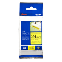 Brother TZE S651 Original P Touch Black on Yellow Strong Adhesive Laminated Tape 24mm x 8m Brother TZE S651 Original P Touch Black on Yellow Strong Adhesive Laminated Tape 24mm x 8m