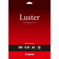 Canon 6211B006 A4 Pro Luster Semigloss Photo Paper 260gsm 20 sheets Canon 6211B006 A4 Pro Luster Semigloss Photo Paper 260gsm 20 sheets