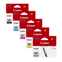 Canon CLI 581 BK C M Y PB Original Colour Ink Cartridge 5 Pack Canon CLI 581 BK C M Y PB Original Colour Ink Cartridge 5 Pack