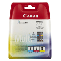 Canon CLI 8 0621B026 Original Colour Ink Cartridge 3 Pack
