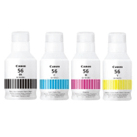 Canon GI 56 Black and Colour Ink Bottle 4 Pack Original Canon GI 56 Black and Colour Ink Bottle 4 Pack Original