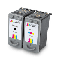 Canon PG 40 CL 41 0615B036AA Compatible Black Colour Ink Cartridge 2 Pack