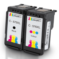 Canon PG 575XL CL 576XL Compatible High Capacity Black Colour Ink Cartridge 2 Pack