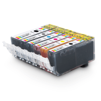 Canon PGI 520BK CLI 521 BK C M Y GY Compatible Black Colour Ink Cartridge 6 Pack