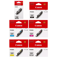 Canon PGI 530 CLI 531 Original Black and Colour Ink Cartridge Multipack Canon PGI 530 CLI 531 Original Black and Colour Ink Cartridge Multipack