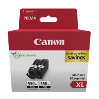 Canon PGI 550PGBKXL 6431B005 Original High Capacity Black Ink Cartridge Twin Pack