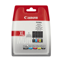 Canon PGI 550XLPGBK CLI 551 C M Y BK Black High Capacity and Colour Standard Capacity 5 Pack Original Canon PGI 550XLPGBK CLI 551 C M Y BK Black High Capacity and Colour Standard Capacity 5 Pack Original