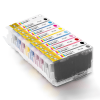 Compatible Canon PFI 300 MBK PBK C M Y PC PM G R CO Black and Colour Ink Cartridge 10 Pack