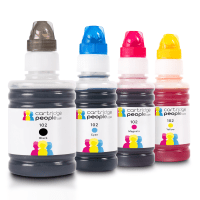 Compatible Epson 102 BK C M Y Black Colour Ink Bottle 4 Pack