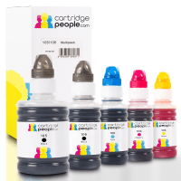 Compatible Epson 105 106 BK PBK C M Y Black Colour Ink Bottle 5 Pack