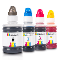Compatible Epson 113 BK C M Y Black Colour Ink Bottle 4 Pack