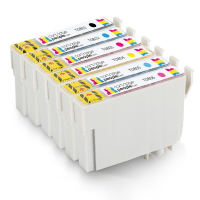 Compatible Epson T0807 Black Colour Ink Cartridge 6 Pack