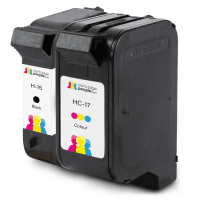 Compatible HP 15 17 C6615de C6625ae Black and Colour Ink Cartridge Pack
