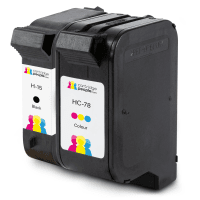 Compatible HP 15 78 C6615de C6578ae Black and Colour Ink Cartridge Pack