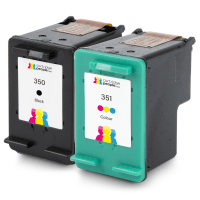 Compatible HP 350 351 Black Colour Ink Cartridge Pack