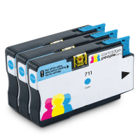Compatible HP 711 CZ134A Cyan Ink Cartridge Tripack