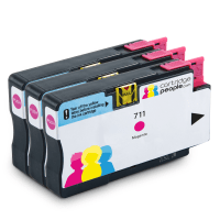 Compatible HP 711 CZ135A Magenta Ink Cartridge Tripack