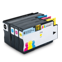 Compatible HP 711 Black Colour Ink Cartridge Multipack
