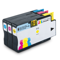 Compatible HP 711 C M Y Colour Ink Cartridge Multipack
