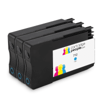 Compatible HP 712 3ED77A Cyan Ink Cartridge 3 Pack
