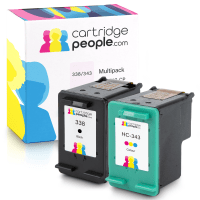 Compatible HP C8765ee 338 C8766EE 343 Black Colour Ink Cartridge Pack