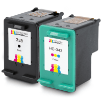 Compatible HP C8765ee 338 C8766EE 343 Black Colour Ink Cartridge Pack