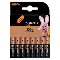 Duracell Plus MN2400B16PLUS AAA Alkaline Batteries 16 Pack Duracell Plus MN2400B16PLUS AAA Alkaline Batteries 16 Pack