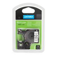 Dymo 16957 S0718040 Original D1 Black on White Polyester Tape 12mm x 3.5m Dymo 16957 S0718040 Original D1 Black on White Polyester Tape 12mm x 3.5m
