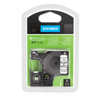 Dymo 16960 S0718070 Original Black on White Label Tape 19mm x 5.5m Dymo 16960 S0718070 Original Black on White Label Tape 19mm x 5.5m
