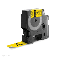 Dymo 18433 S0718470 Original Black on Yellow Vinyl Label Tape 19mm x 5.5m