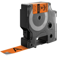 Dymo 18436 S0718500 Original Black on Orange Permanent Vinyl Tape 19mm x 5.5m Dymo 18436 S0718500 Original Black on Orange Permanent Vinyl Tape 19mm x 5.5m