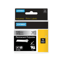 Dymo 18485 SS071817 Original Black on Metallic Permanent Polyester Tape 9mm x 5.5m Dymo 18485 SS071817 Original Black on Metallic Permanent Polyester Tape 9mm x 5.5m