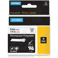 Dymo 18508 S0718160 Original Black on Clear Permanent Polyester Tape 9mm x 5.5m Dymo 18508 S0718160 Original Black on Clear Permanent Polyester Tape 9mm x 5.5m