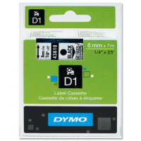 Dymo 43610 S0720770 Original D1 Black on Clear Labelling Tape 6mm x 7m Dymo 43610 S0720770 Original D1 Black on Clear Labelling Tape 6mm x 7m