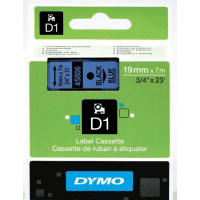 Dymo 45806 S0720860 Original D1 Black on Blue Labelling Tape 19mm x 7m
