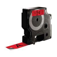 Dymo 45807 S0720870 Original D1 Black on Red Labelling Tape 19mm x 7m