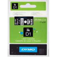Dymo 53721 S0721010 Original D1 White on Black Labelling Tape 24mm x 7m Dymo 53721 S0721010 Original D1 White on Black Labelling Tape 24mm x 7m